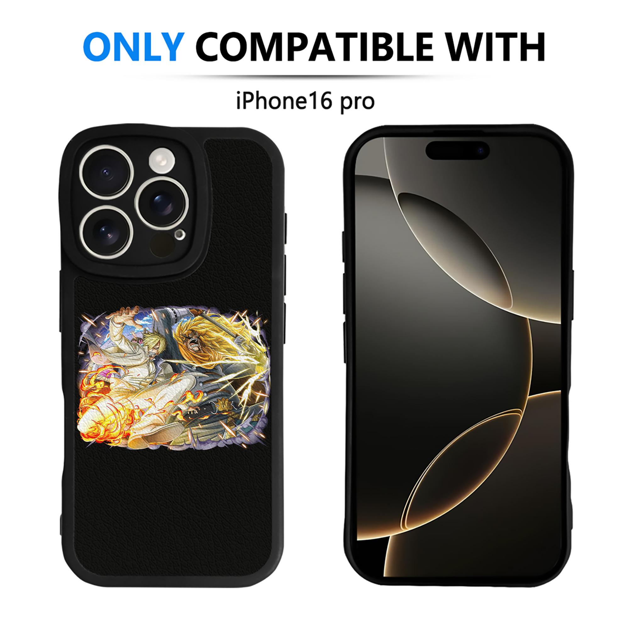（画像用） ワンピース サンジ ONE PIECE Sanji 【iPhone 16シリーズ対応】シリコンスマホケース（レザー調） 材質：シリコン